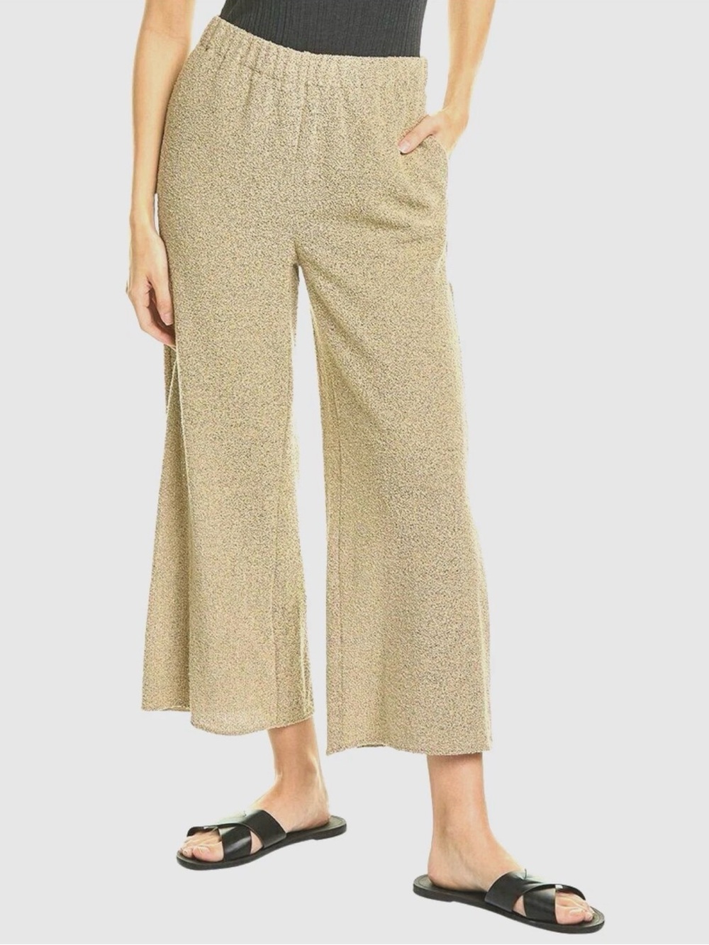 Theory easy wide pants tweed terry in Ivory Small